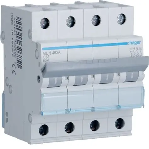 Breaker Hager 6KA 63A 4P C-Curve