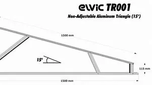 Elvic Non-Adjustable Aluminium Triangle (15°)