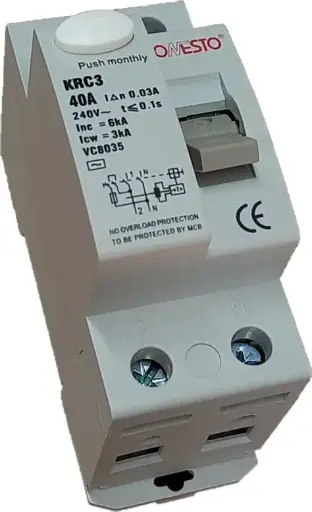 [KC3E-240-3KA] Breaker Onesto 40A 2P 3KA Grey Toggle