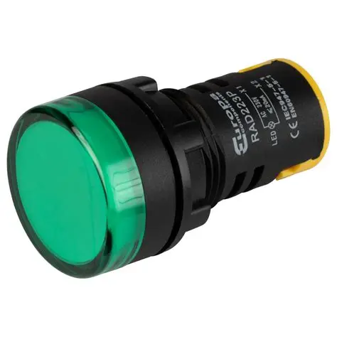 [AD22-DS-G2] Light Pilot Green LED 230V