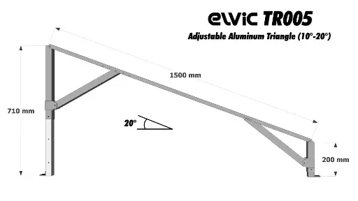 [ElvicTRI-05] Elvic Adjustable Aluminum Triangle (10°-20°)